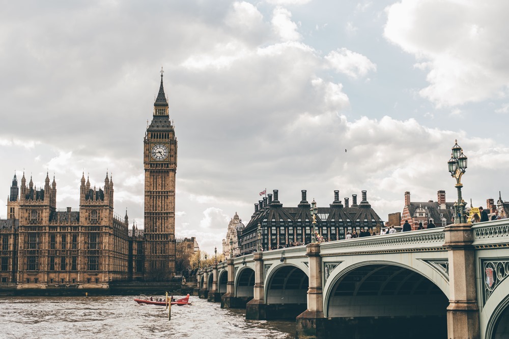 Big Ben e Palácio de Westminster em Londres